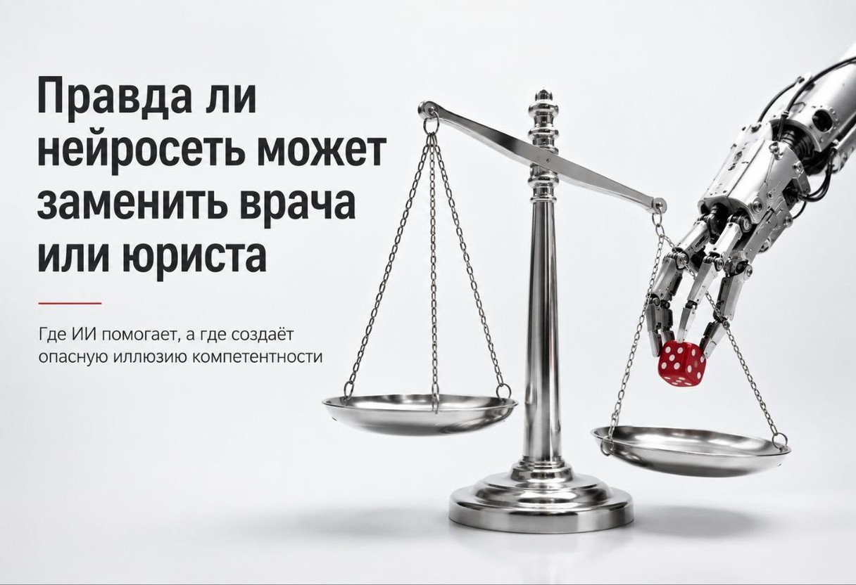 Может ли нейросеть заменить врача или юриста — и где проходит красная линия