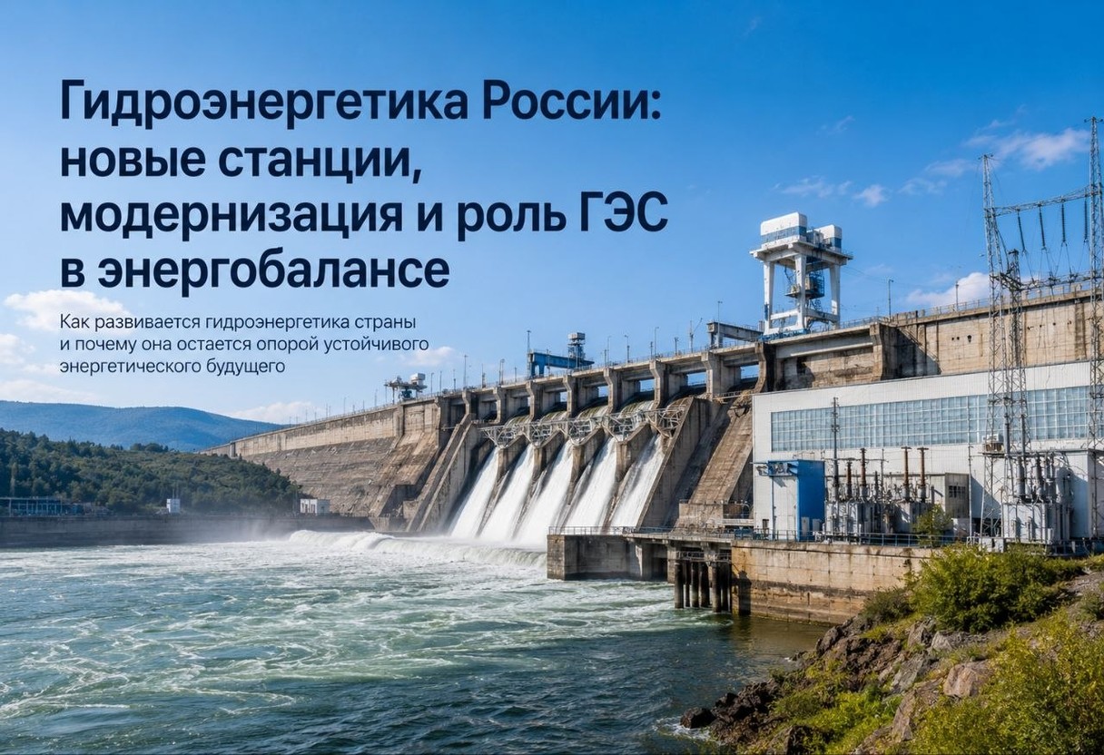 Гидроэнергетика России: новые станции, модернизация и роль ГЭС в энергобалансе