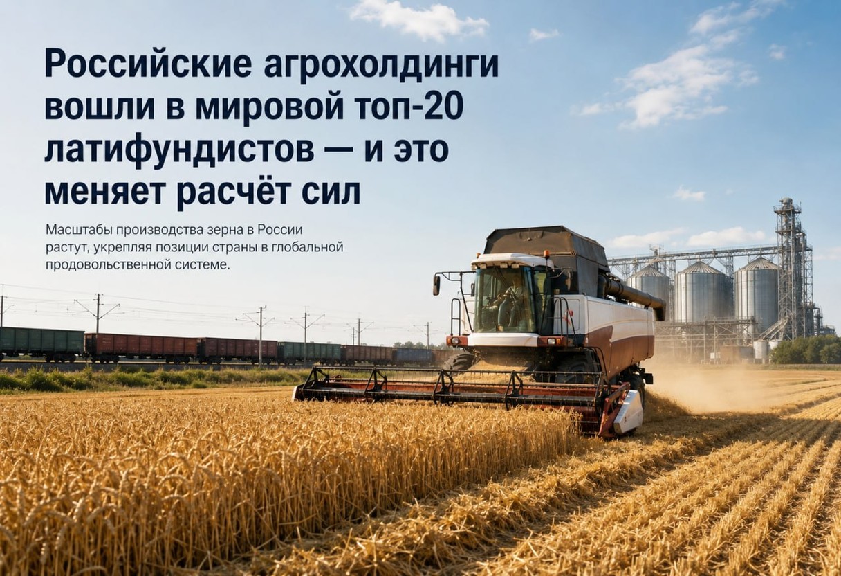 Российские агрохолдинги вошли в мировой топ-20 латифундистов — и это меняет расчёт сил