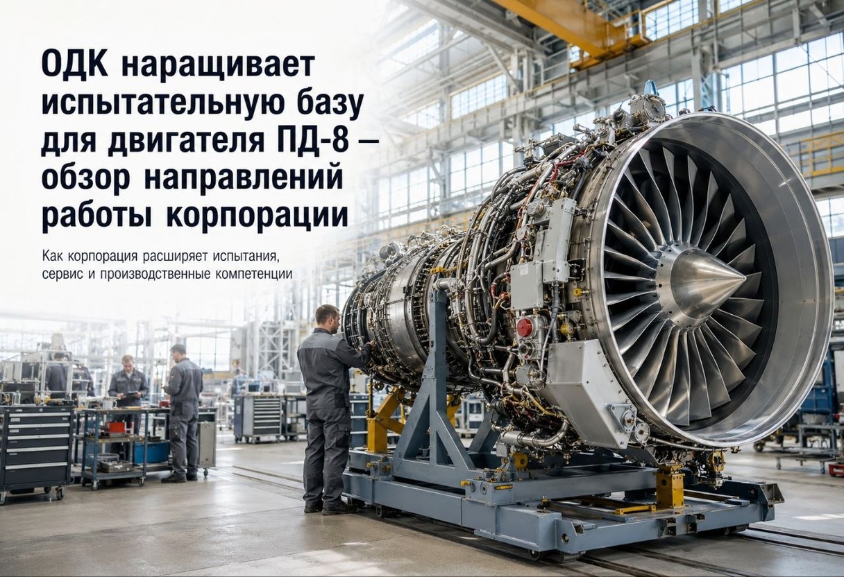 ОДК наращивает испытательную базу для двигателя ПД-8 — обзор направлений работы корпорации