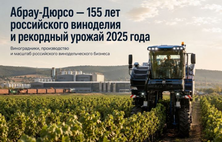 Абрау-Дюрсо — 155 лет российского виноделия и рекордный урожай 2025 года