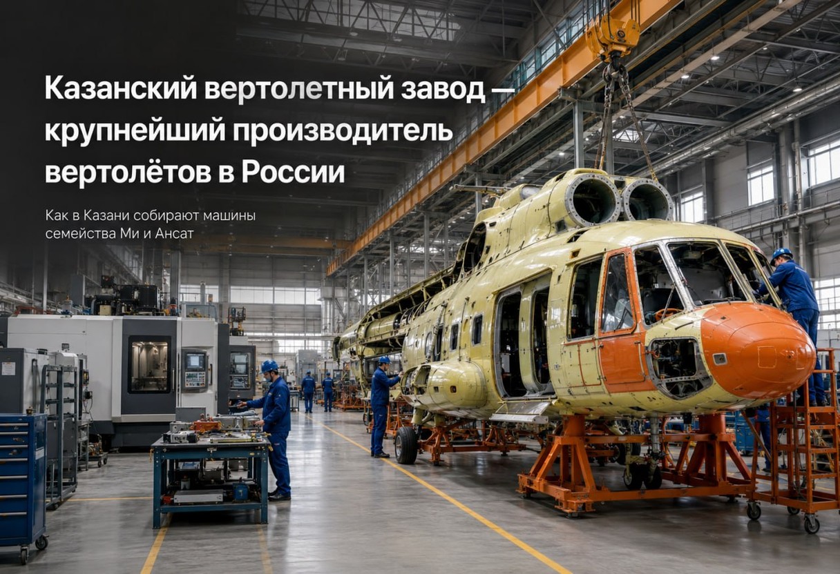 Казанский вертолетный завод — крупнейший производитель вертолётов в России
