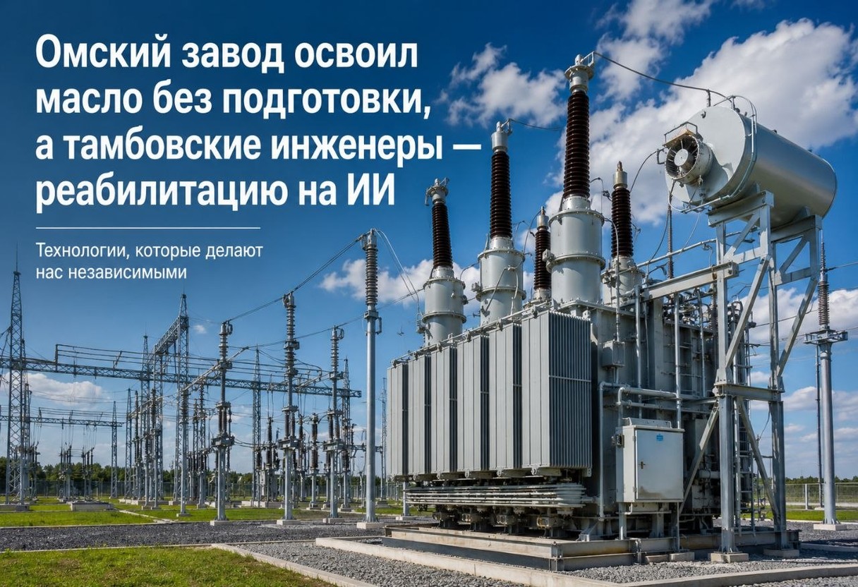 Омский завод освоил масло без подготовки, а тамбовские инженеры — реабилитацию на ИИ