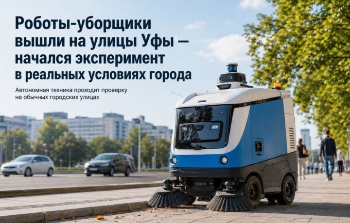 Роботы-уборщики вышли на улицы Уфы — начался эксперимент в реальных условиях города