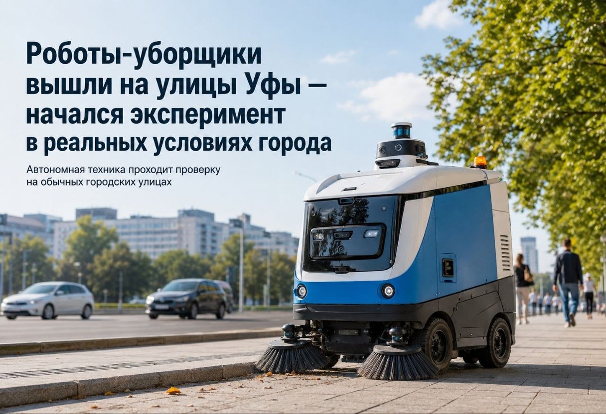 Роботы-уборщики вышли на улицы Уфы — начался эксперимент в реальных условиях города
