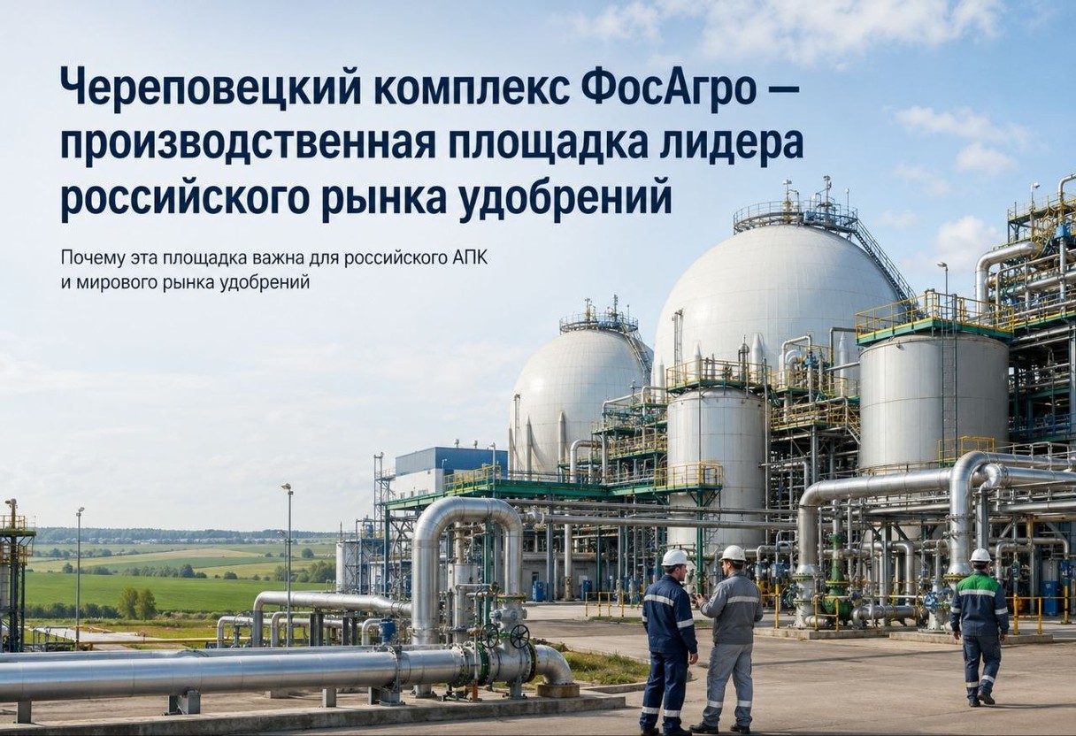 Череповецкий комплекс ФосАгро — производственная площадка лидера российского рынка удобрений