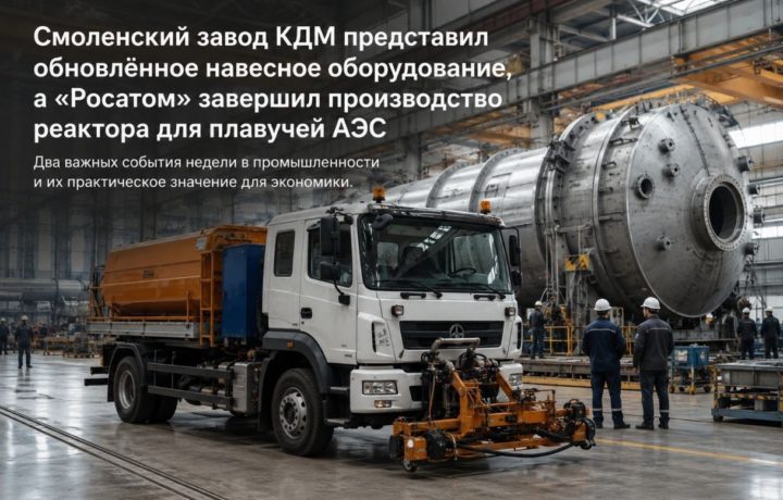 Реактор для медного кластера, дорожные новинки из Смоленска и лазерный раскрой: промышленные итоги недели