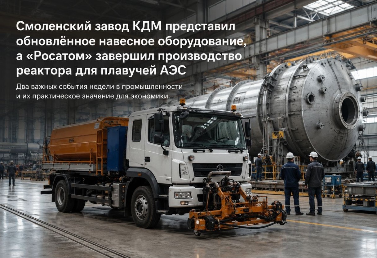 Реактор для медного кластера, дорожные новинки из Смоленска и лазерный раскрой: промышленные итоги недели