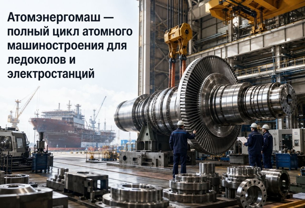 Атомэнергомаш — полный цикл атомного машиностроения для ледоколов и электростанций