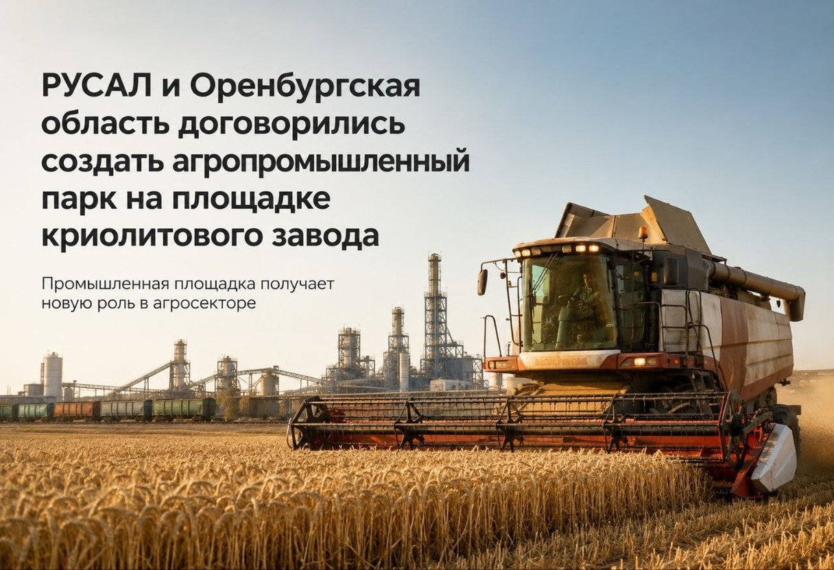РУСАЛ и Оренбургская область договорились создать агропромышленный парк на площадке криолитового завода