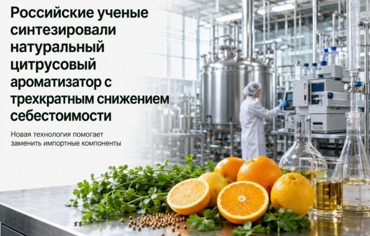 Российские ученые синтезировали натуральный цитрусовый ароматизатор с трехкратным снижением себестоимости