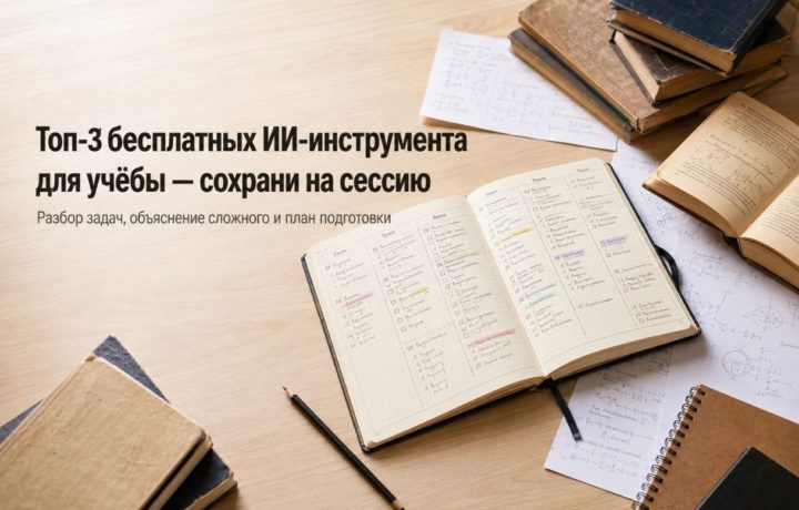 Топ-3 бесплатных ИИ-инструмента для учёбы — сохрани на сессию