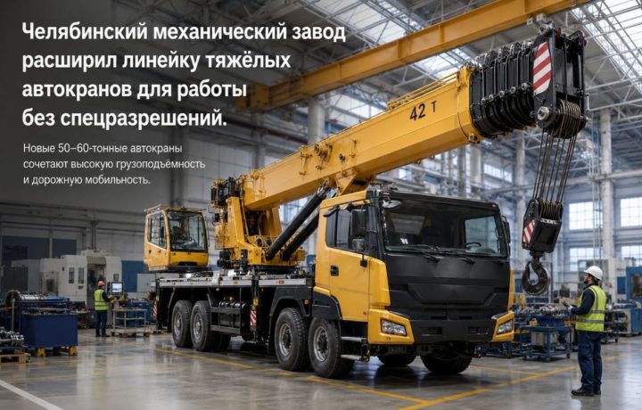 Челябинский механический завод расширил линейку тяжёлых автокранов для работы без спецразрешений