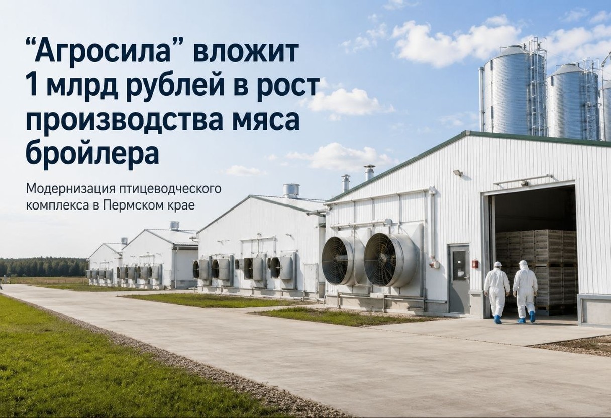 «Агросила» вложит 1 млрд рублей в рост производства мяса бройлера