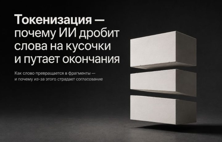 Токенизация — почему ИИ дробит слова на кусочки и путает окончания