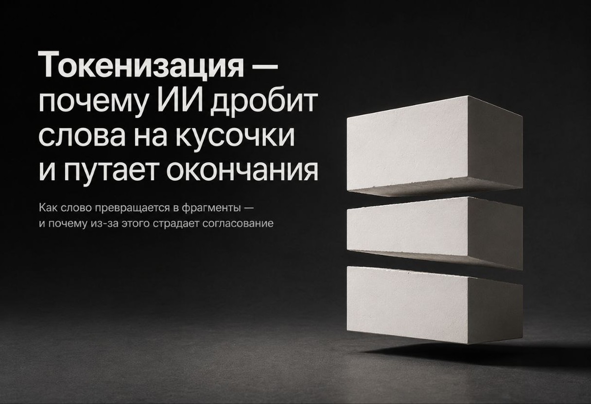 Токенизация — почему ИИ дробит слова на кусочки и путает окончания