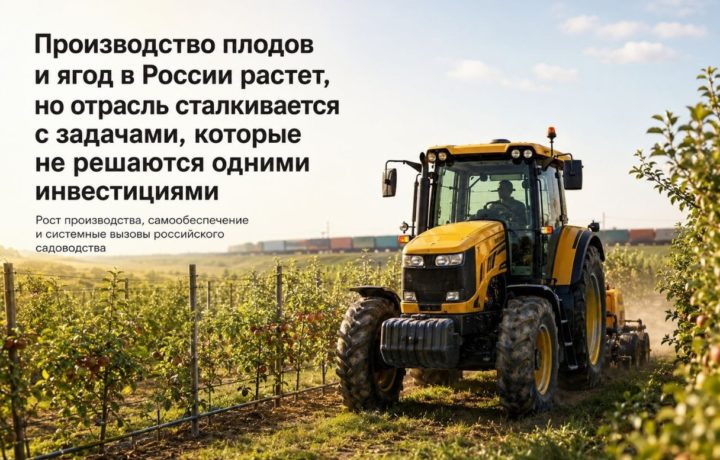 Производство плодов и ягод в России растет, но отрасль сталкивается с задачами, которые не решаются одними инвестициями