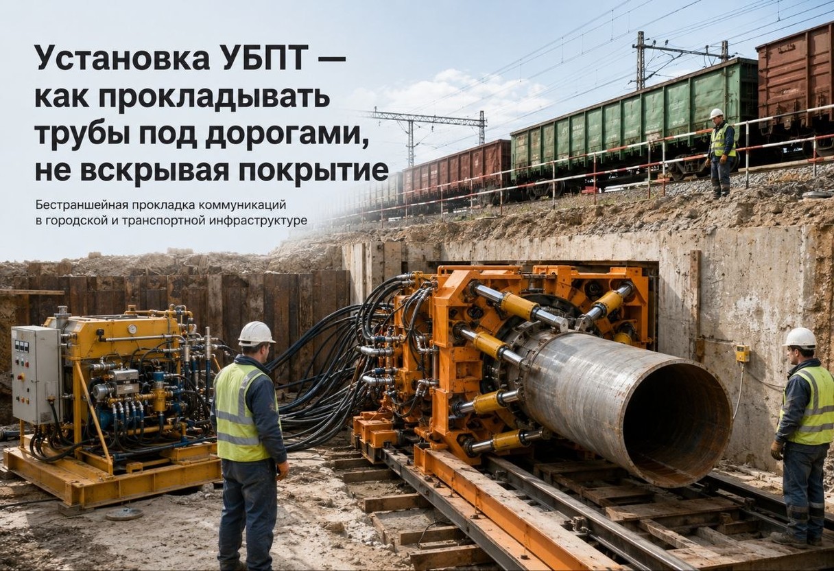 Установка УБПТ — как прокладывать трубы под дорогами, не вскрывая покрытие