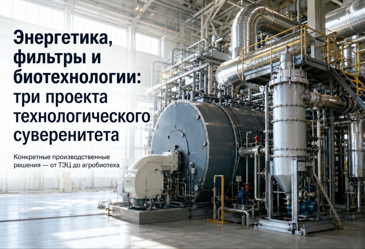 Энергетика, фильтры и биотехнологии: три проекта технологического суверенитета