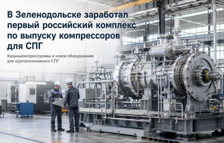 В Зеленодольске заработал первый российский комплекс по выпуску компрессоров для СПГ