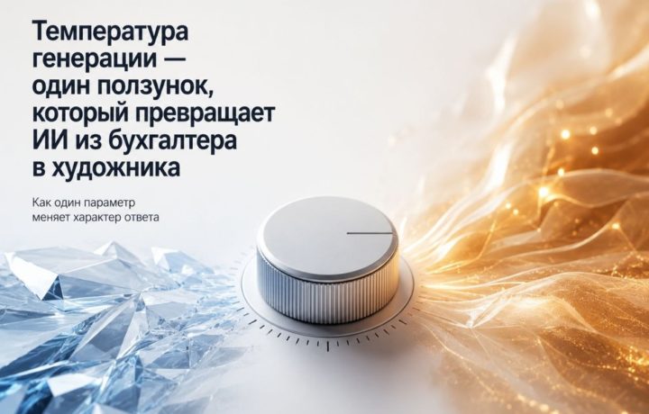 Температура генерации — один ползунок, который превращает ИИ из бухгалтера в художника