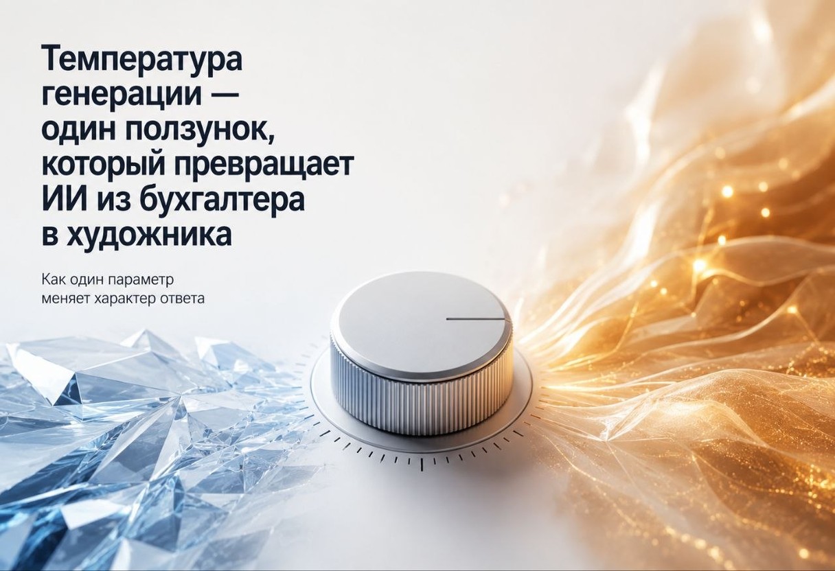 Температура генерации — один ползунок, который превращает ИИ из бухгалтера в художника