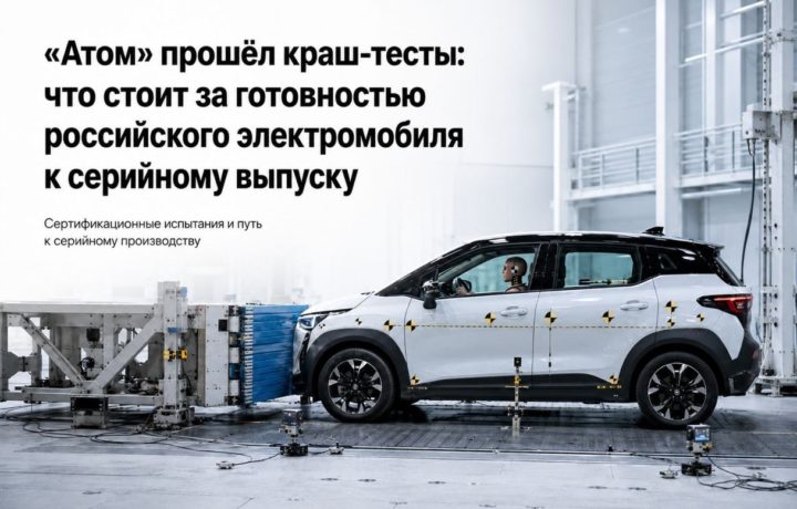 «Атом» прошёл краш-тесты: что стоит за готовностью российского электромобиля к серийному выпуску