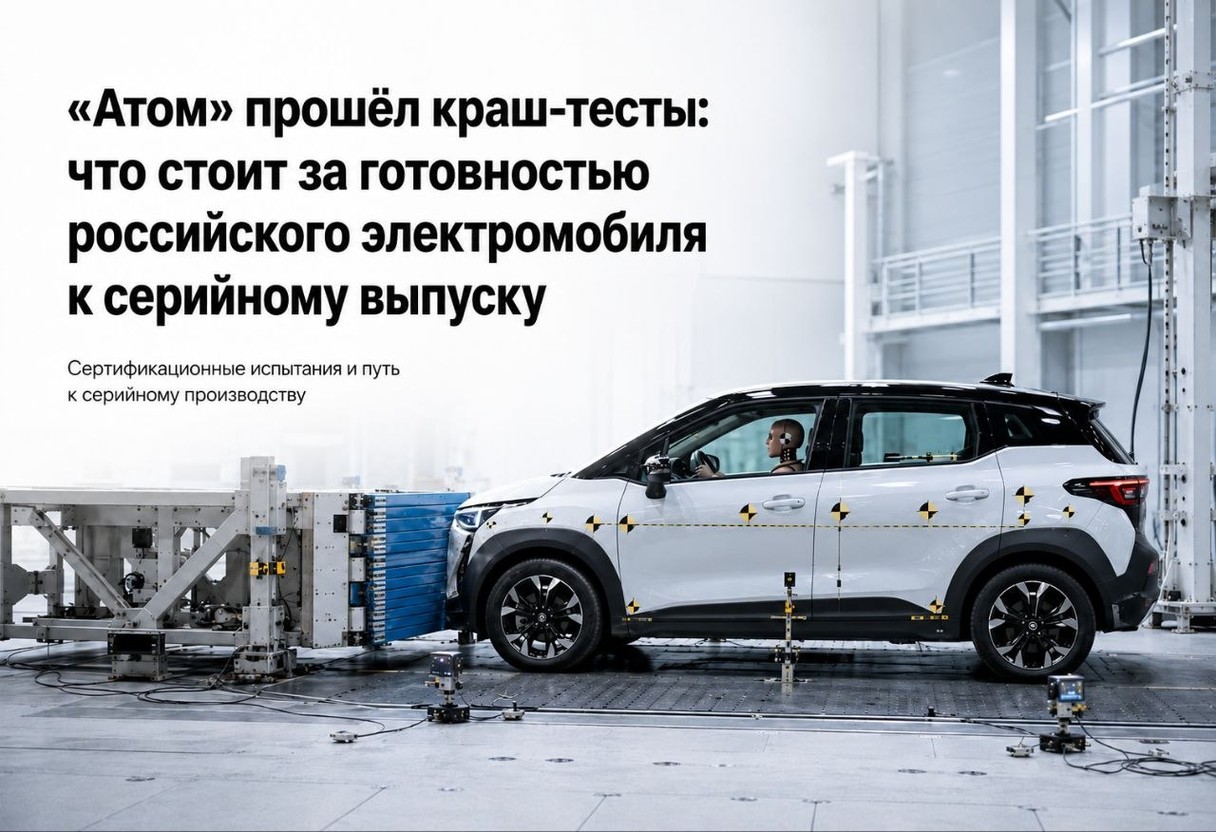 «Атом» прошёл краш-тесты: что стоит за готовностью российского электромобиля к серийному выпуску