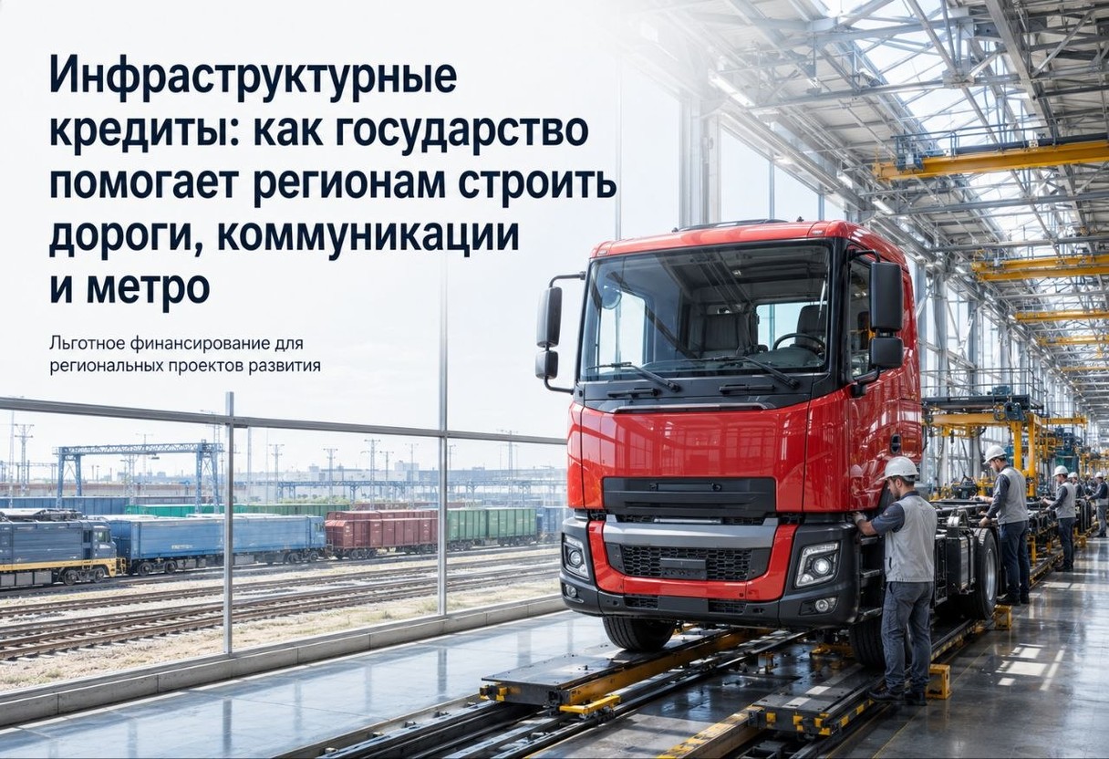 Инфраструктурные кредиты: как государство помогает регионам строить дороги, коммуникации и метро