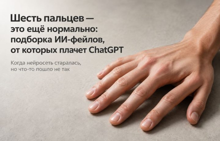 Шесть пальцев — это ещё нормально: подборка ИИ-фейлов, от которых плачет ChatGPT