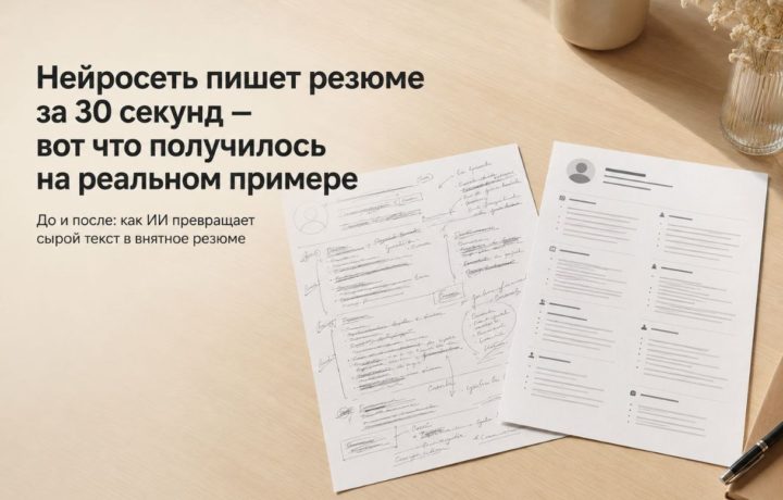 Нейросеть пишет резюме за 30 секунд — вот что получилось на реальном примере