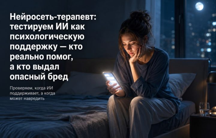 Нейросеть-терапевт: тестируем ИИ как психологическую поддержку — кто реально помог, а кто выдал опасный бред