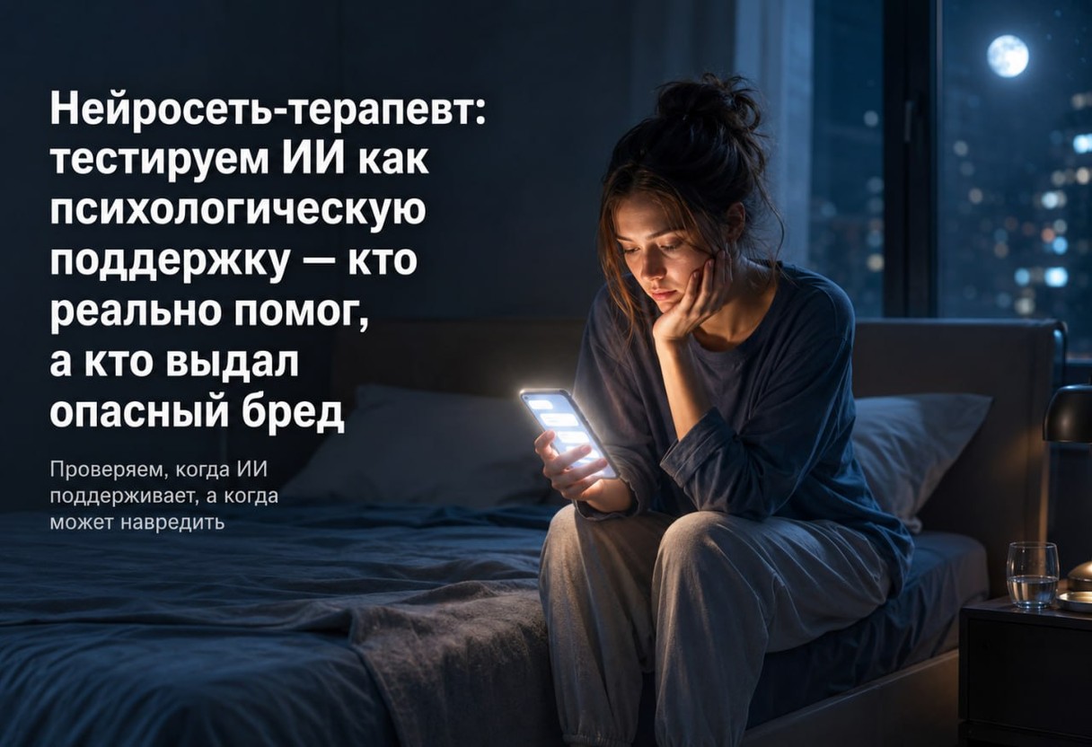 Нейросеть-терапевт: тестируем ИИ как психологическую поддержку — кто реально помог, а кто выдал опасный бред