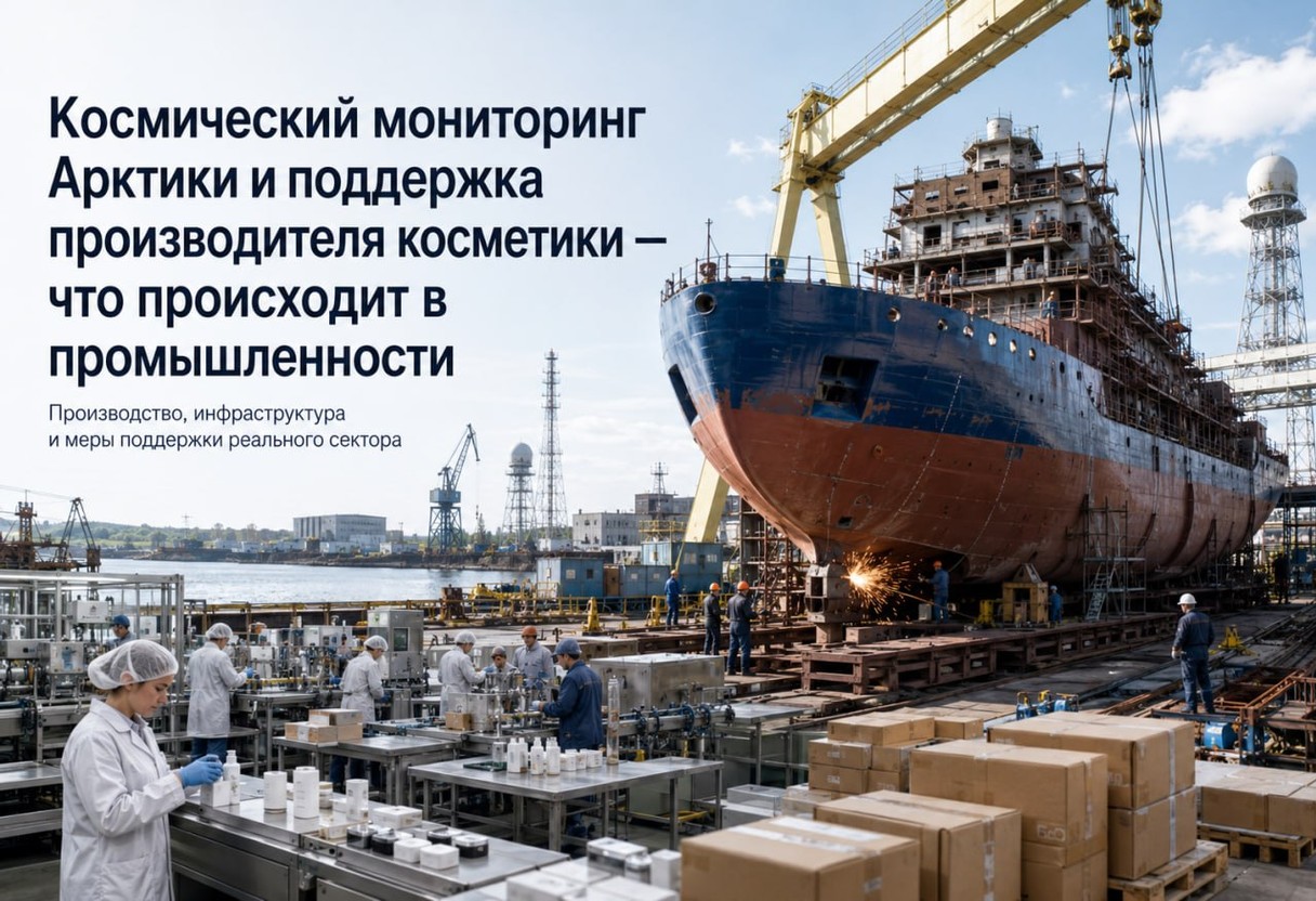 Космический мониторинг Арктики и поддержка производителя косметики — что происходит в промышленности