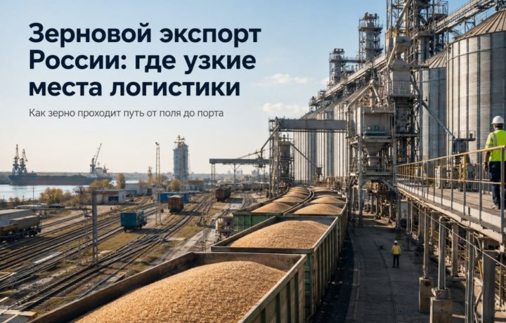 Зерновой экспорт России: где узкие места логистики и что с этим делают
