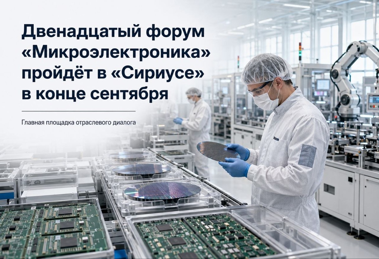 Двенадцатый форум «Микроэлектроника» пройдёт в «Сириусе» в конце сентября