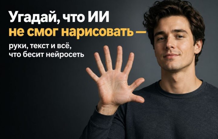 Угадай, что ИИ не смог нарисовать — руки, текст и всё, что бесит нейросеть