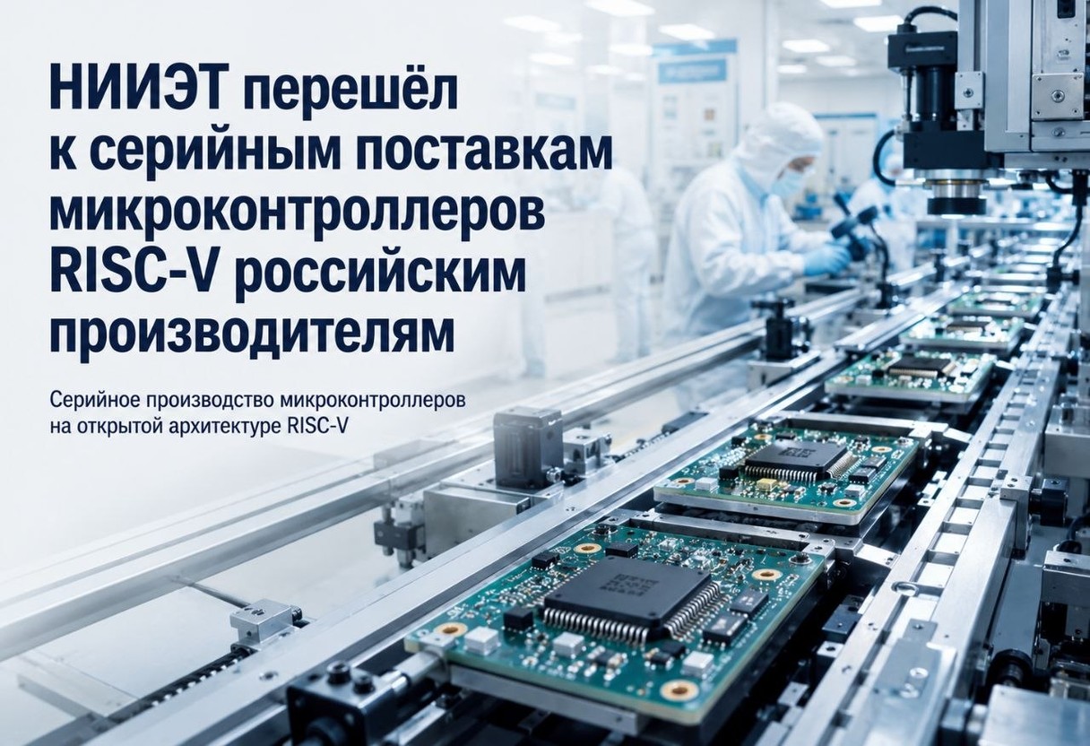 НИИЭТ перешёл к серийным поставкам микроконтроллеров RISC-V российским производителям