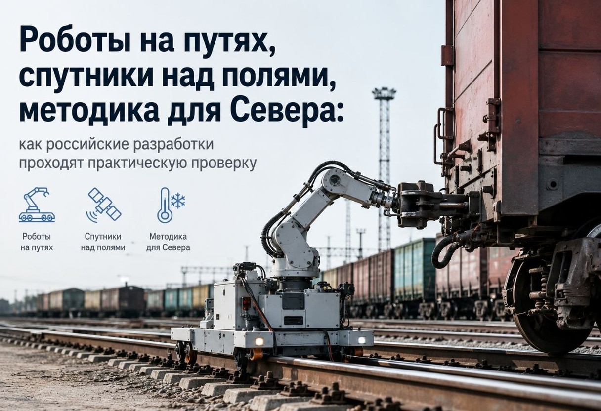 Роботы на путях, спутники над полями, методика для Севера: как российские разработки проходят практическую проверку