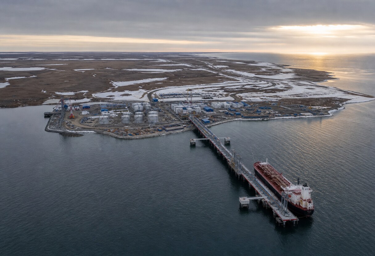 Арктический нефтеналивной терминал на севере России