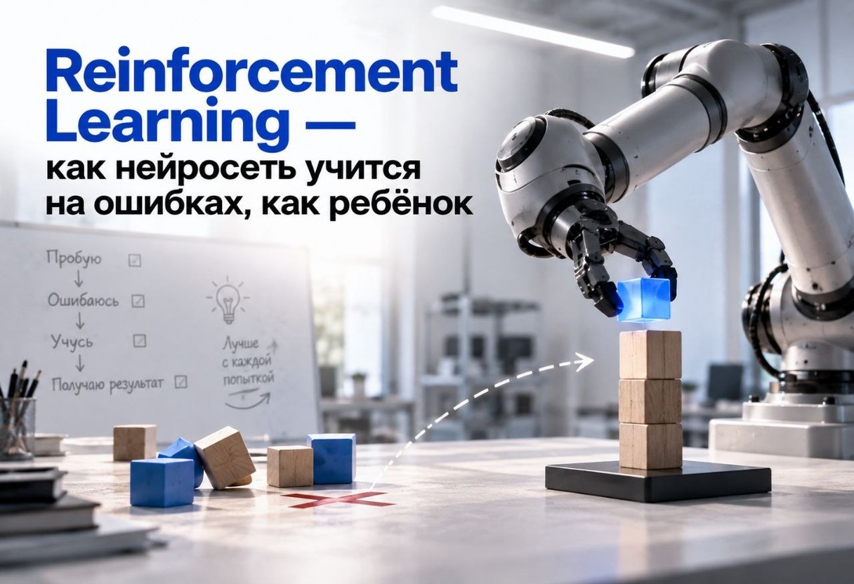 Reinforcement Learning — как нейросеть учится на ошибках, как ребёнок