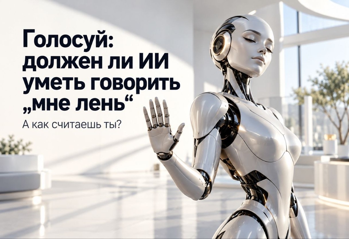 Голосуй: должен ли ИИ уметь говорить «мне лень»